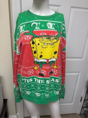 Spongebob SquarePants Ugly Christmas Sweater size Medium